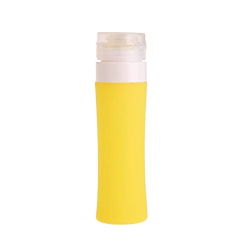 Artibetter 38ml Silicone Travel Bottles Set - Leak Proof Portable Toiletries Containers for Shampoo, Lotion & Cosmetics (Yellow) | Perfect for Air Travel, Gym, Camping & Vacation Essentials