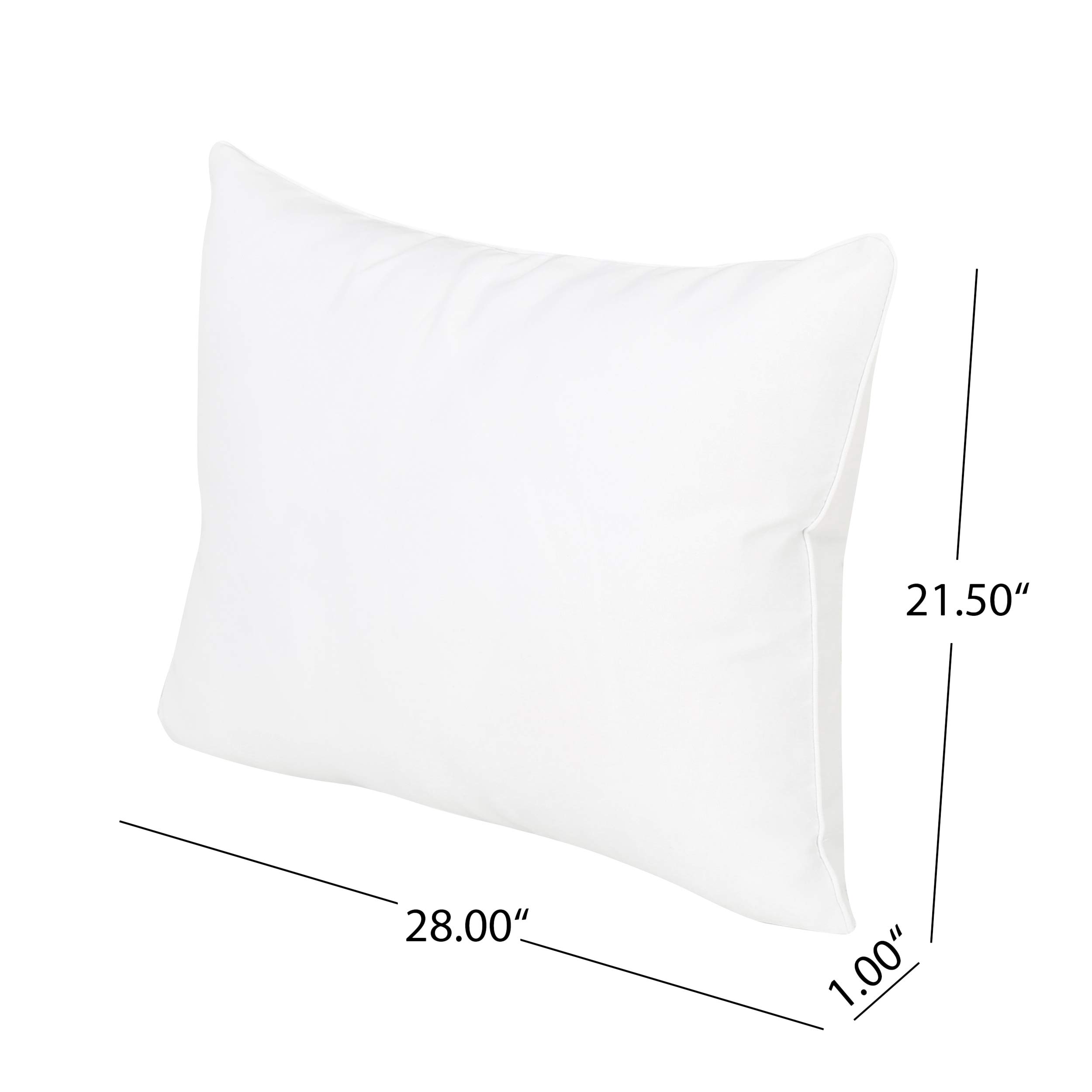Christopher Knight Home 313427 White Outdoor Cushions - Waterproof Patio Furniture Cushions for Garden, Poolside & Deck Chairs (Set of 2)