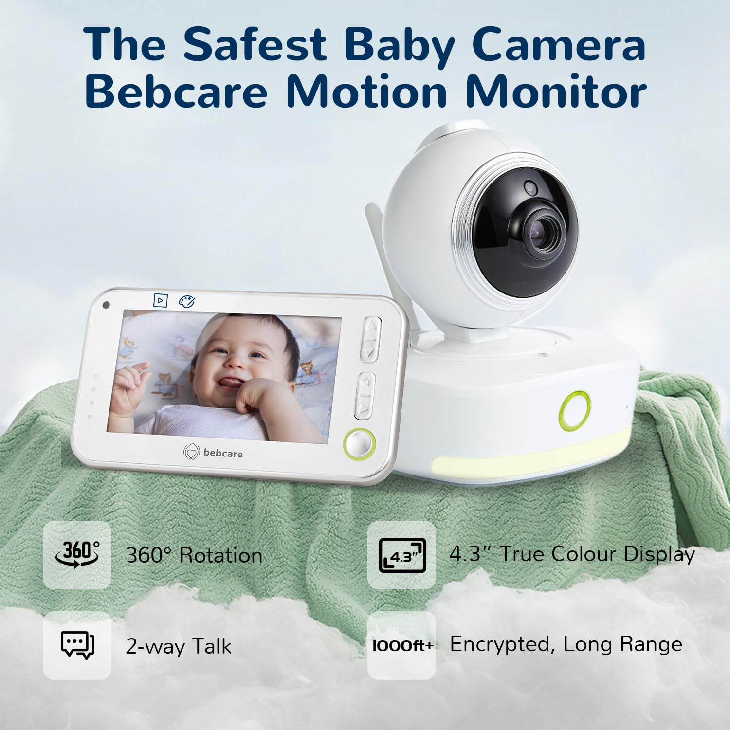 Bebcare Motion Smart Video Baby Monitor with 4.3