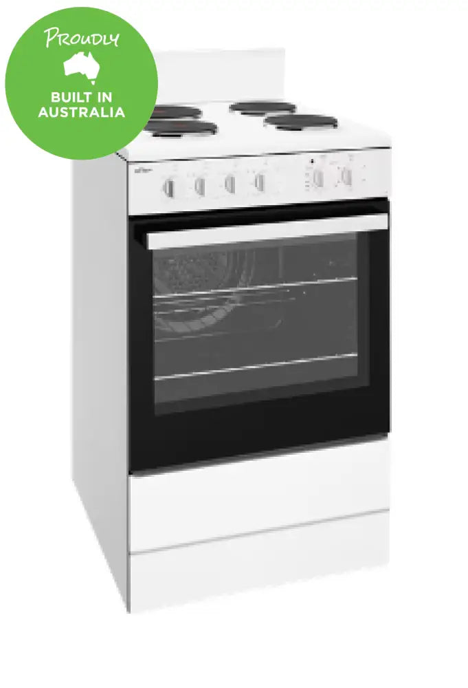 Chef CFE536WB 54cm White Freestanding Electric Cooker - Perfect for Home Kitchens, Restaurants & Small Spaces