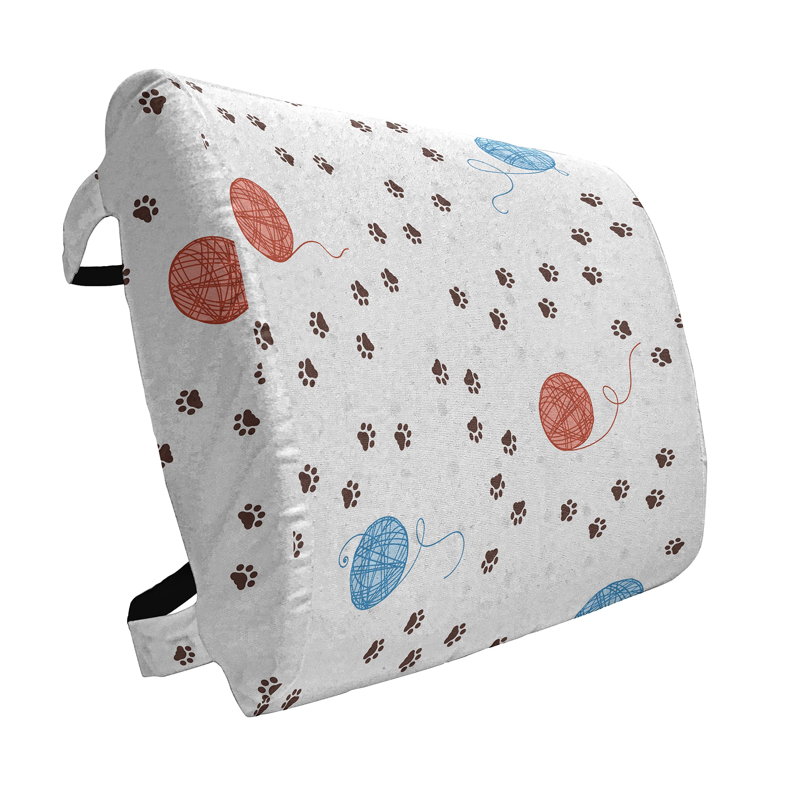 Ambesonne Cat Lumbar Support Pillow - High Density Foam Back Cushion for Office Chair & Car Seat - 14