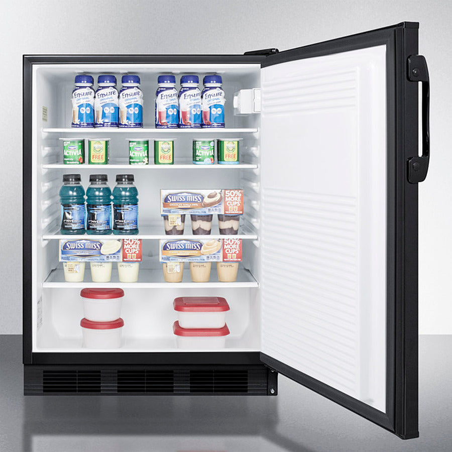 Accucold 24-Inch Wide All Refrigerator with Auto Defrost - Black Exterior (FF7BK) - Perfect for Home, Office, or Commercial Use