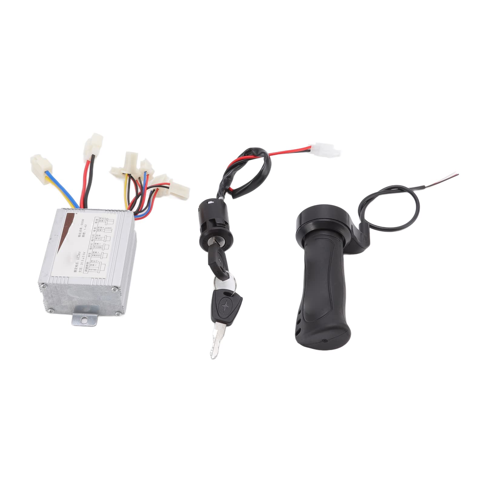 36V 500W Electric Scooter Brush Motor Controller with Throttle Grip - Compatible with E-Bikes, Electric Scooters & Door Locks - Perfect for Commuting, Urban Travel & Home Security Systems
