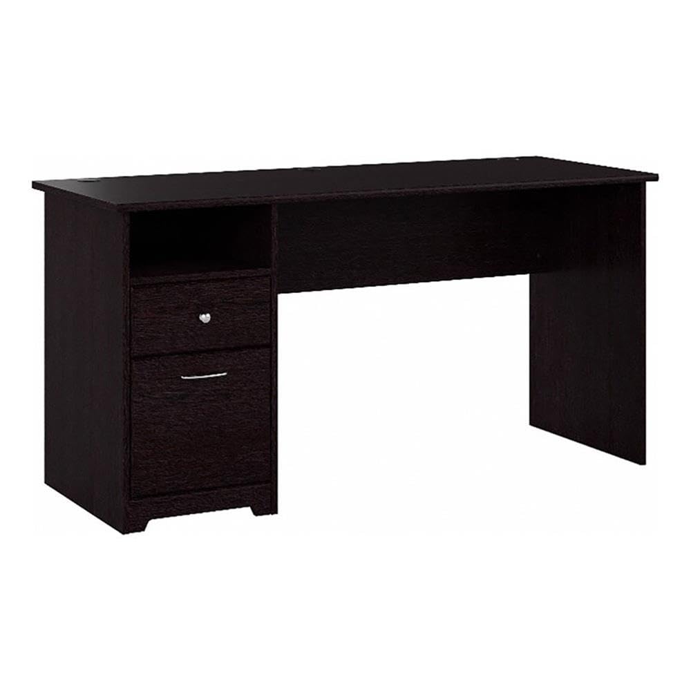 Atlin Designs 60 Inch Modern Wooden Computer Desk with Storage Drawers - Espresso Oak Finish for Home Office, Gaming & Workspace
