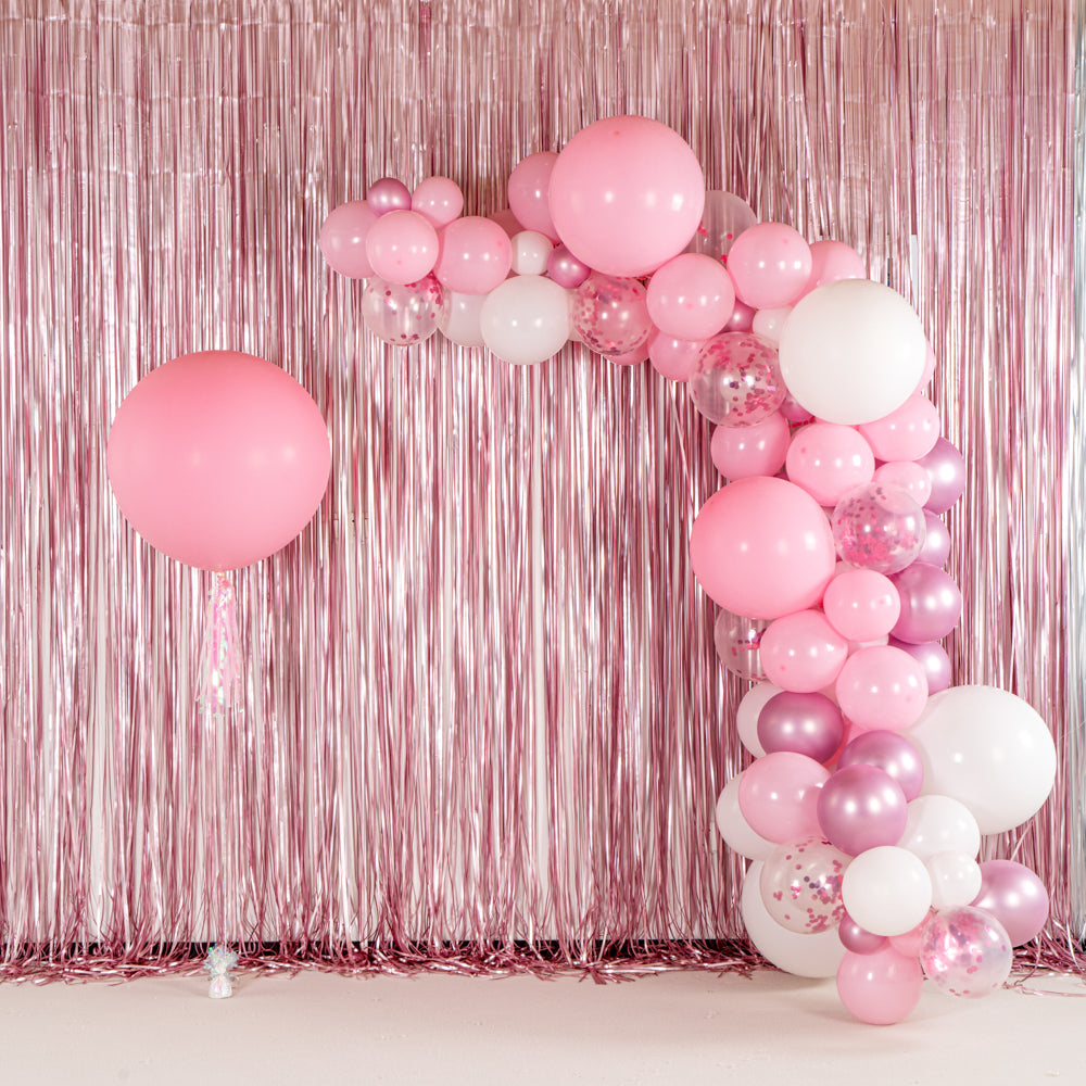 Balloonify Metallic Pink & White Balloon Arch Kit - 106 Pieces for Party Decorations, Weddings, Baby Showers & Birthday Celebrations