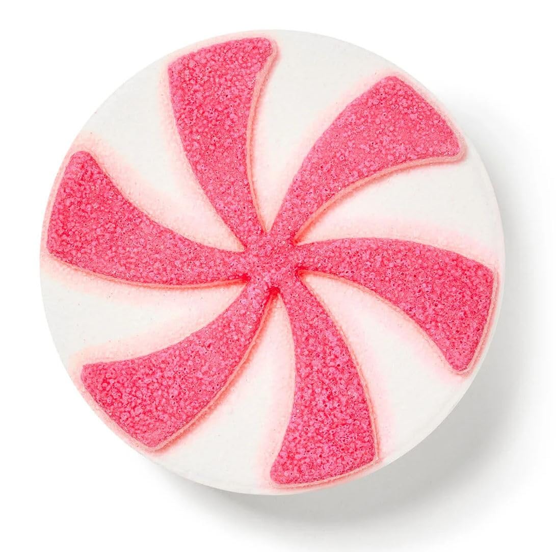 Twisted Peppermint Bath Bomb for Relaxation | 4.6 oz Holiday Gift Set | Perfect for Christmas Spa, Self-Care & Stress Relief