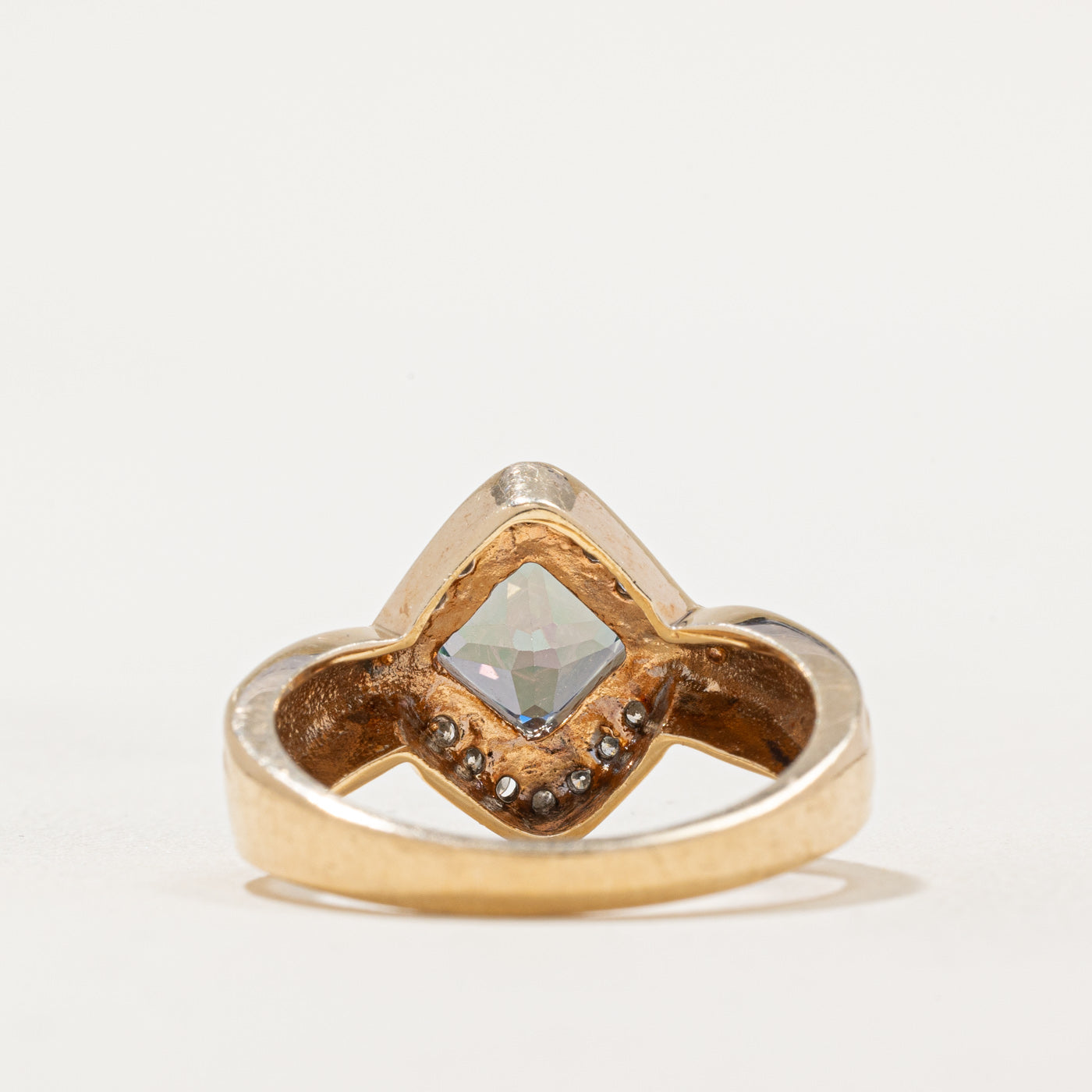 2.00ct Mystic Topaz & 0.14ct Diamond Cocktail Ring - Size 8 | Elegant Evening Party Jewelry for Women | Perfect for Weddings, Anniversaries & Special Occasions