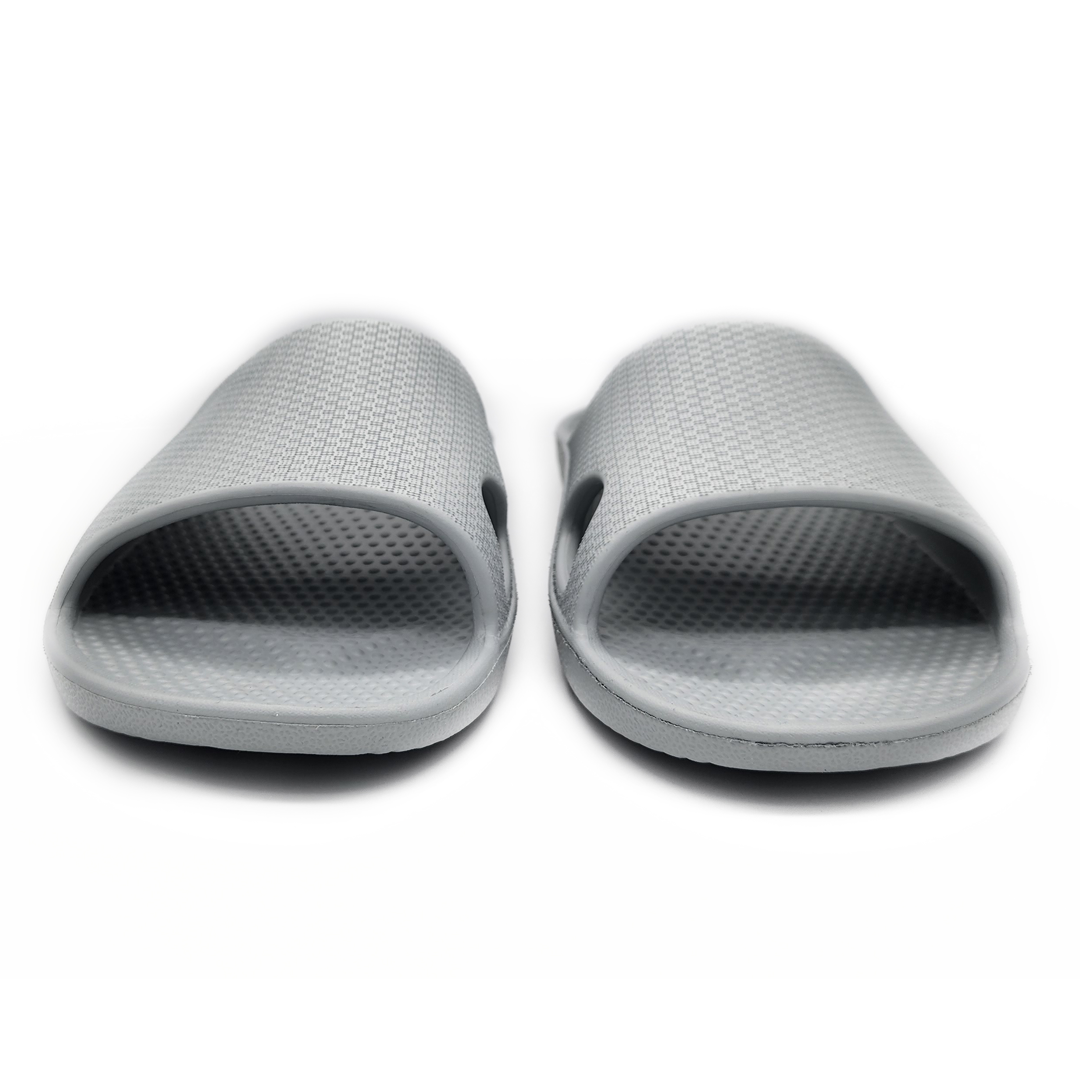 Archline Rebound Orthotic Slides for Plantar Fasciitis Relief - Stone Grey - Comfortable Recovery Sandals for Men & Women - Perfect for Post-Surgery, Home & Outdoor Use