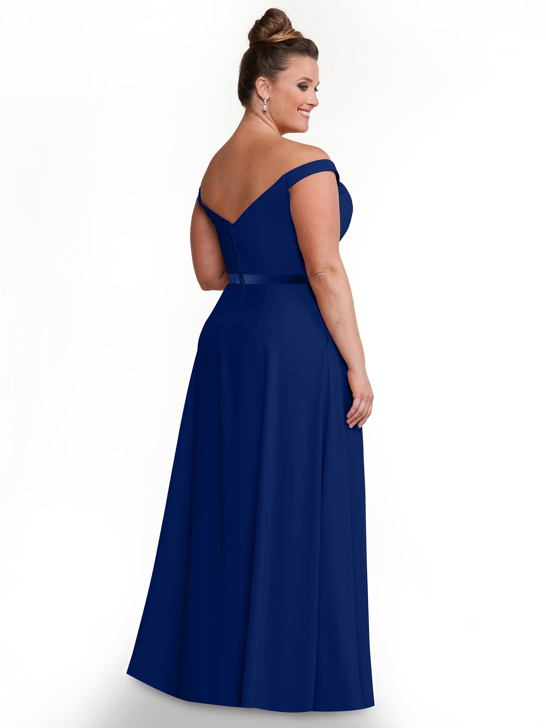 Elegant Off-The-Shoulder A-Line Chiffon Bridesmaid Dress with Sash - Size 80100 | Perfect for Weddings, Formal Events & Special Occasions