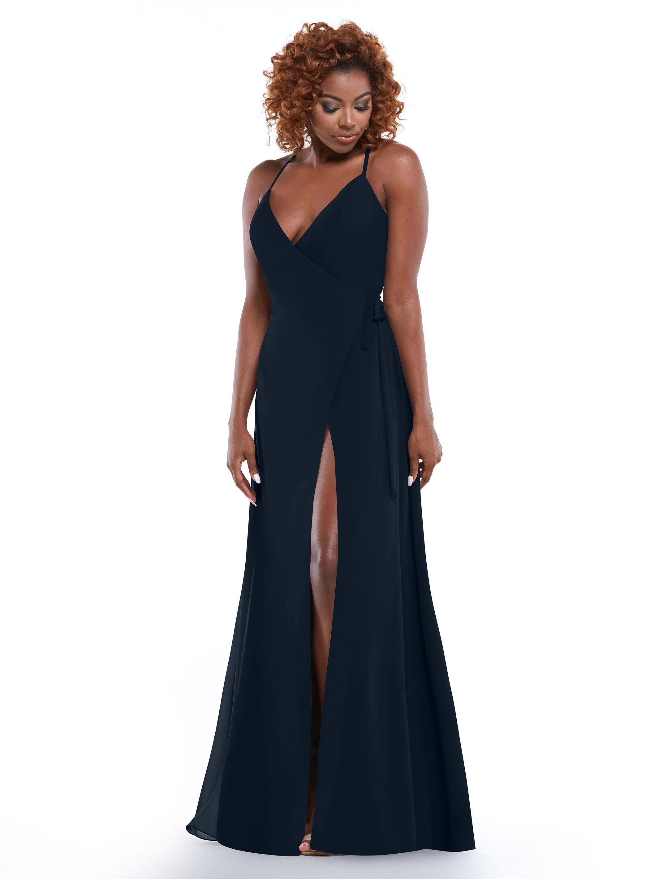Elegant 80171 Sheath Chiffon Bridesmaid Dress with Adjustable Self-Tie Sash - Perfect for Weddings, Formal Events & Special Occasions