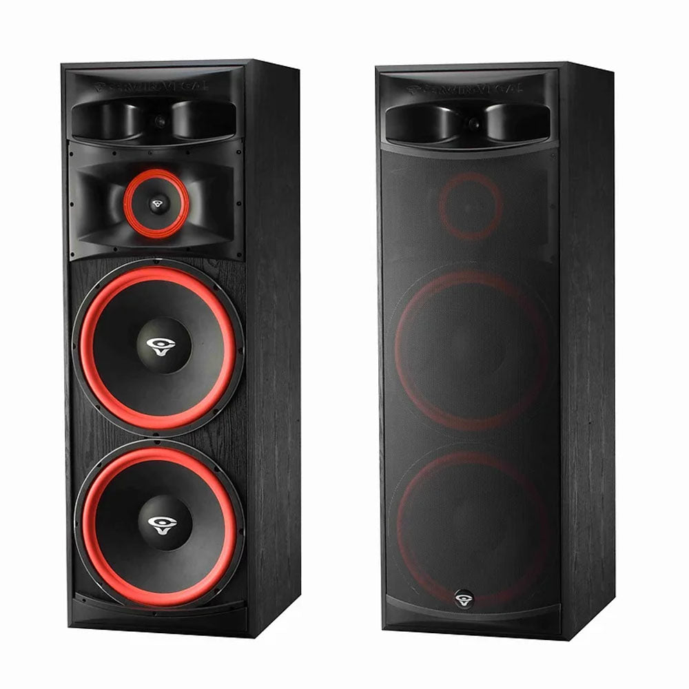 Cerwin Vega XLS 215 Dual 15 Inch 3-Way Floorstanding Tower Speakers - High Power Home Audio System for Theater, Music & Party Sound