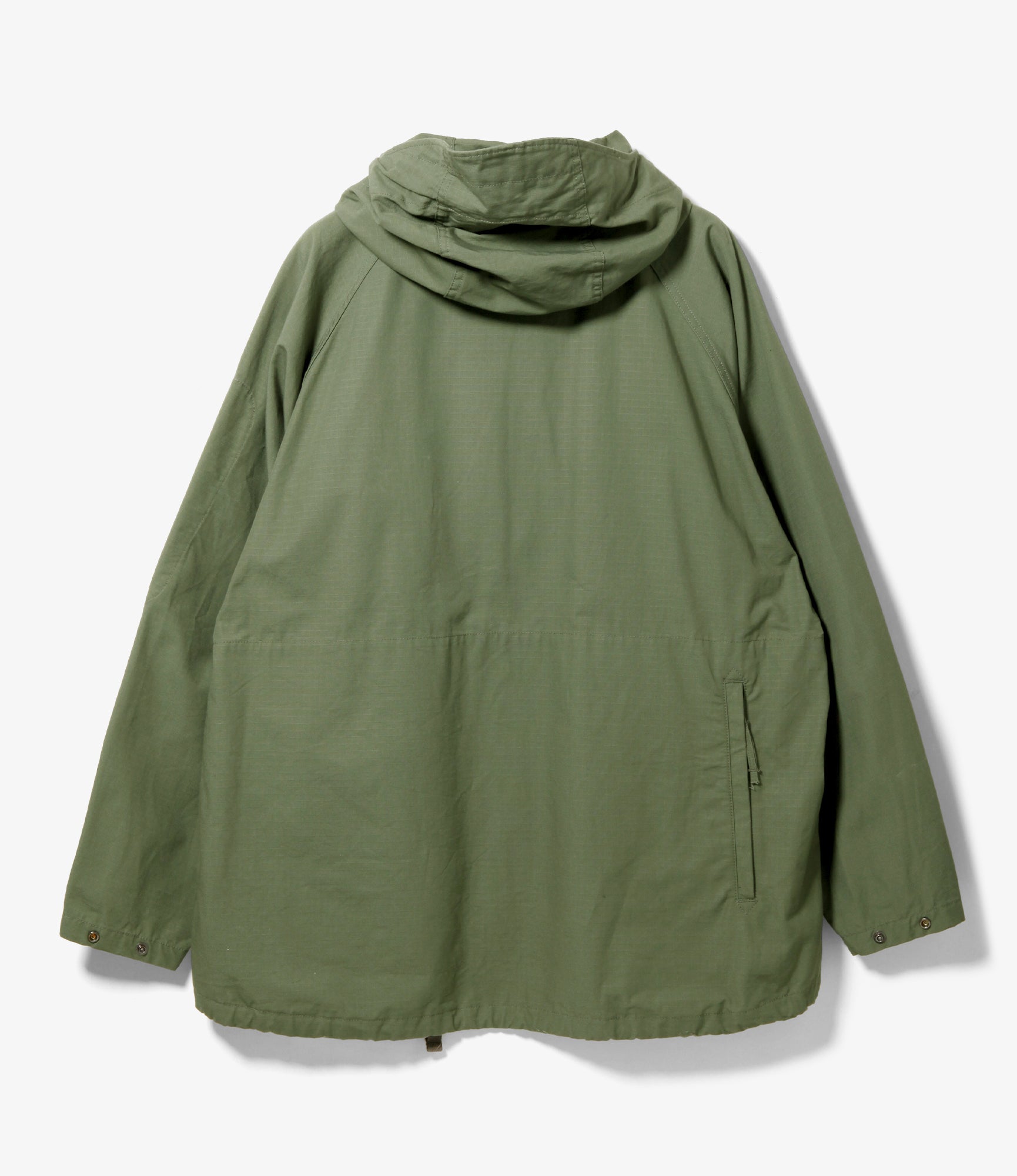 Atlantic Parka Jacket for Men & Women - Water-Resistant Olive Ripstop Cotton Coat for Outdoor Hiking & Urban Commuting
