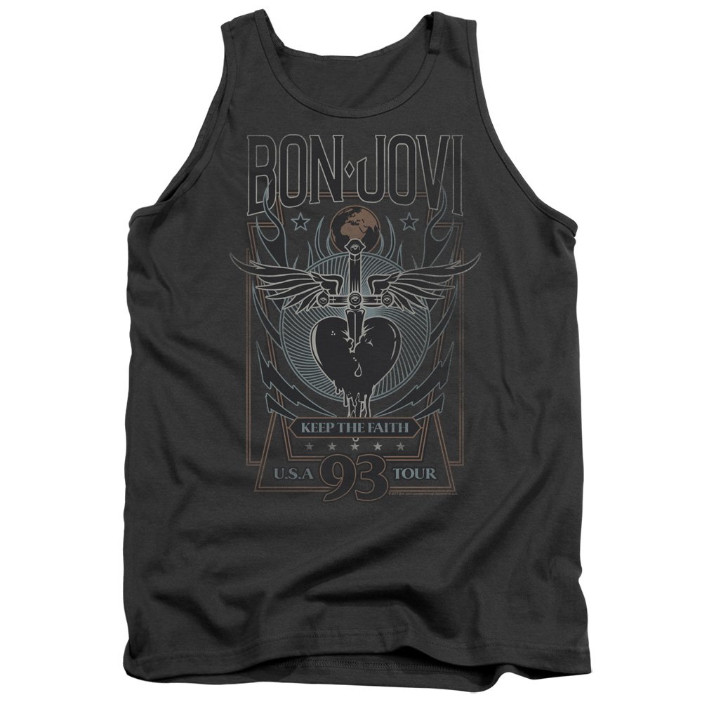 Bon Jovi Keep The Faith Unisex Tank Top for Men & Women | Vintage Rock Band Tee | Casual Wear & Concert Outfit