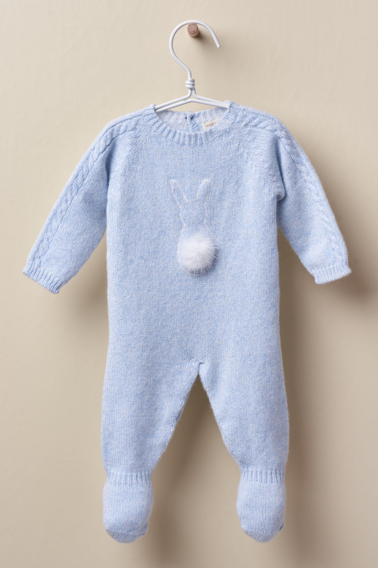 Soft Cashmere Bunny Babygrow - Cozy & Cute Infant Bodysuit for Newborns & Toddlers - Perfect for Playtime, Naptime & Photo Shoots