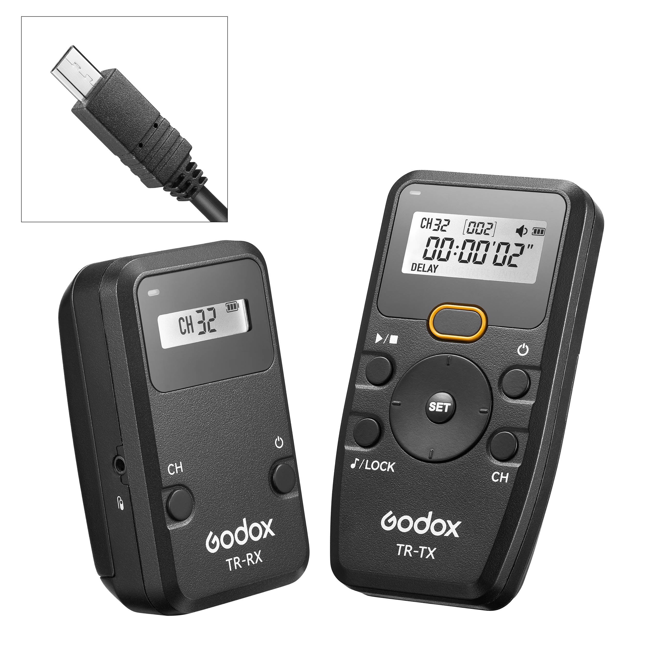 TR Series Wireless Timer Remote Shutter Release with Built-in Intervalometer for DSLR Cameras - Perfect for Time-Lapse Photography, Long Exposure & Group Shots