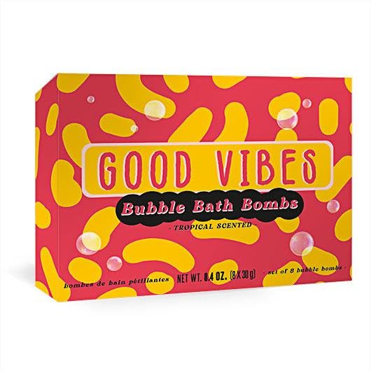 Gift Republic - (8 Pack) Good Vibes Tropical Scented Bubble Bath Bombs for Relaxation & Self Care | Spa Day at Home, Gift for Women & Men