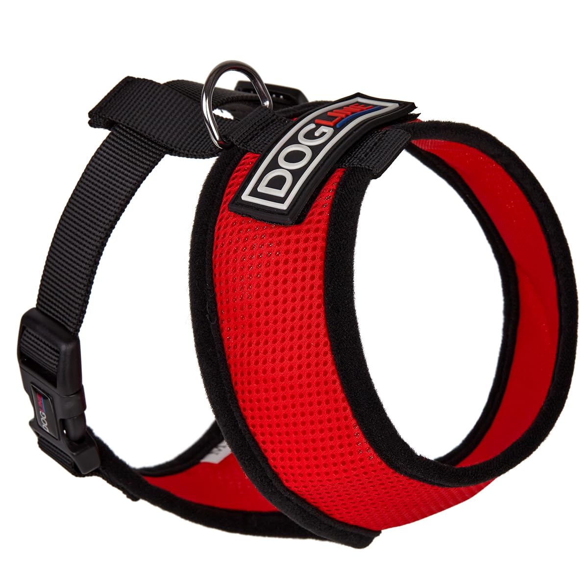 Premium Nylon Mesh Dog Harness - Large Size, Red - Adjustable & Breathable for Medium to Large Dogs - Perfect for Walking, Running & Outdoor Adventures