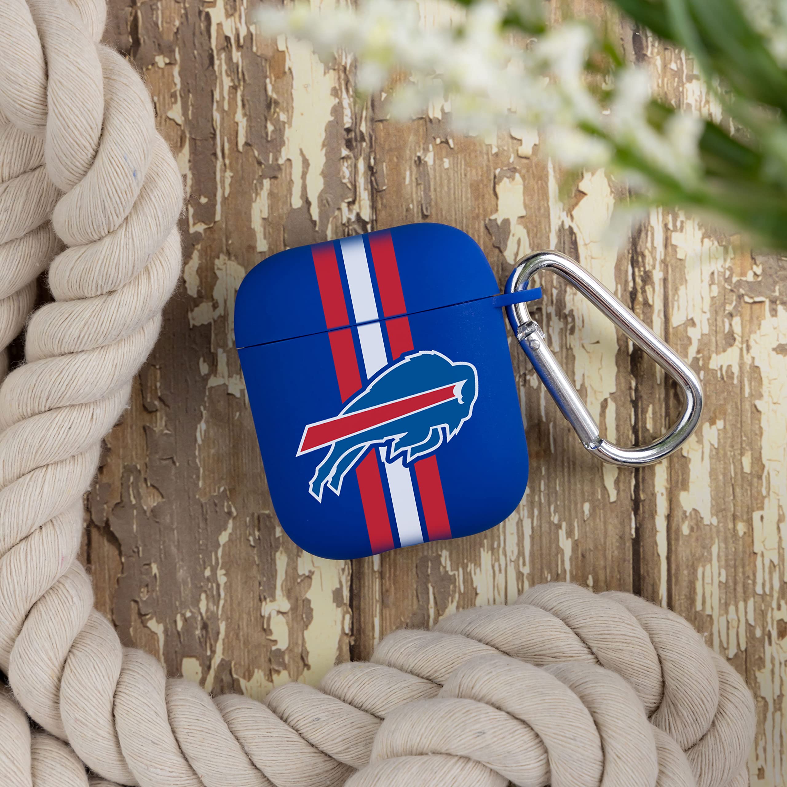 Buffalo Bills HD Protective Case Compatible with Apple AirPods 1st & 2nd Gen - Officially Licensed NFL Team Design, Durable Shockproof Cover for Sports Fans - Perfect for Game Day, Travel, and Everyday Use