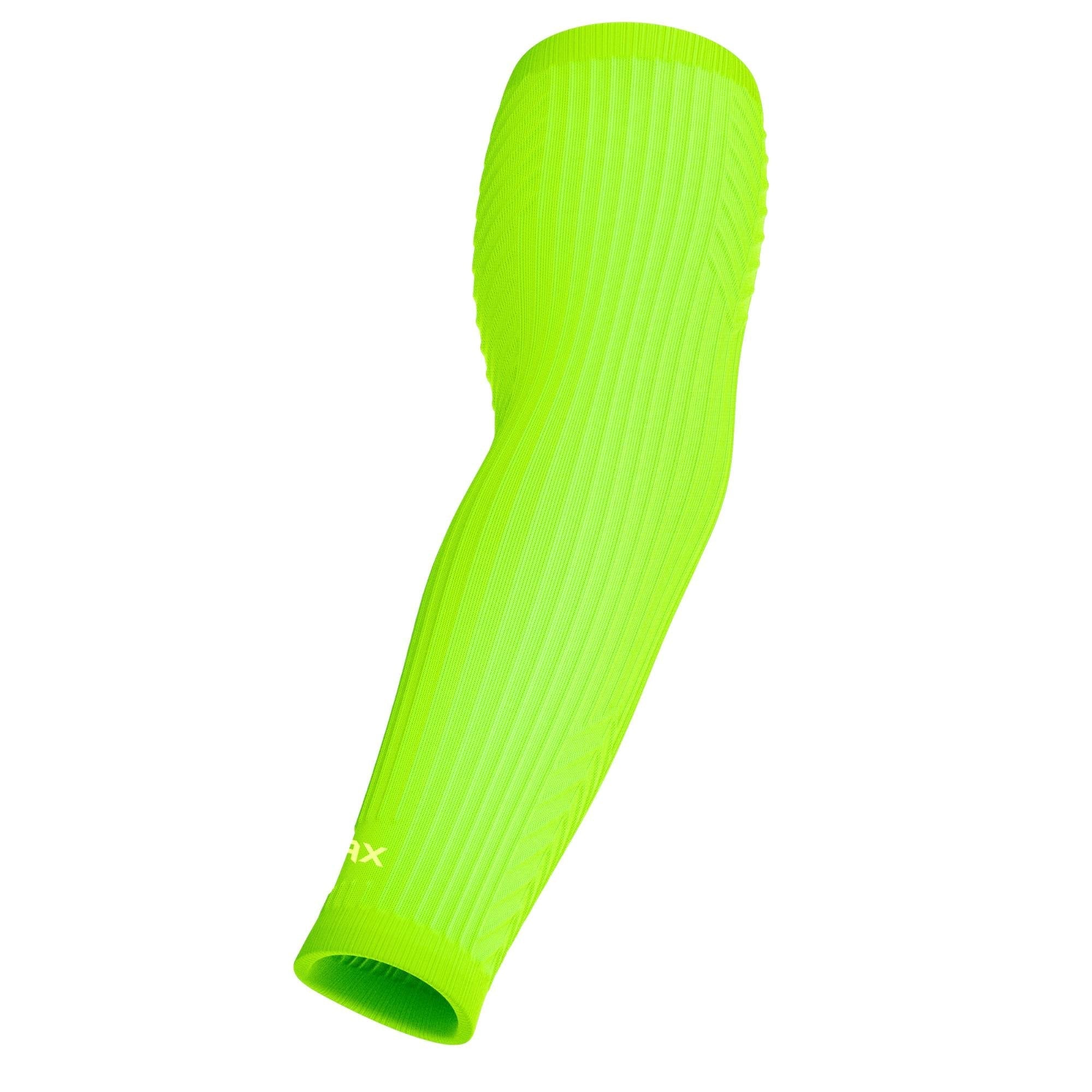 Jax Restore Recovery Premium Arm Sleeve - Compression Support for Tennis, Golf & Workout - Neon Green for Enhanced Visibility & Performance