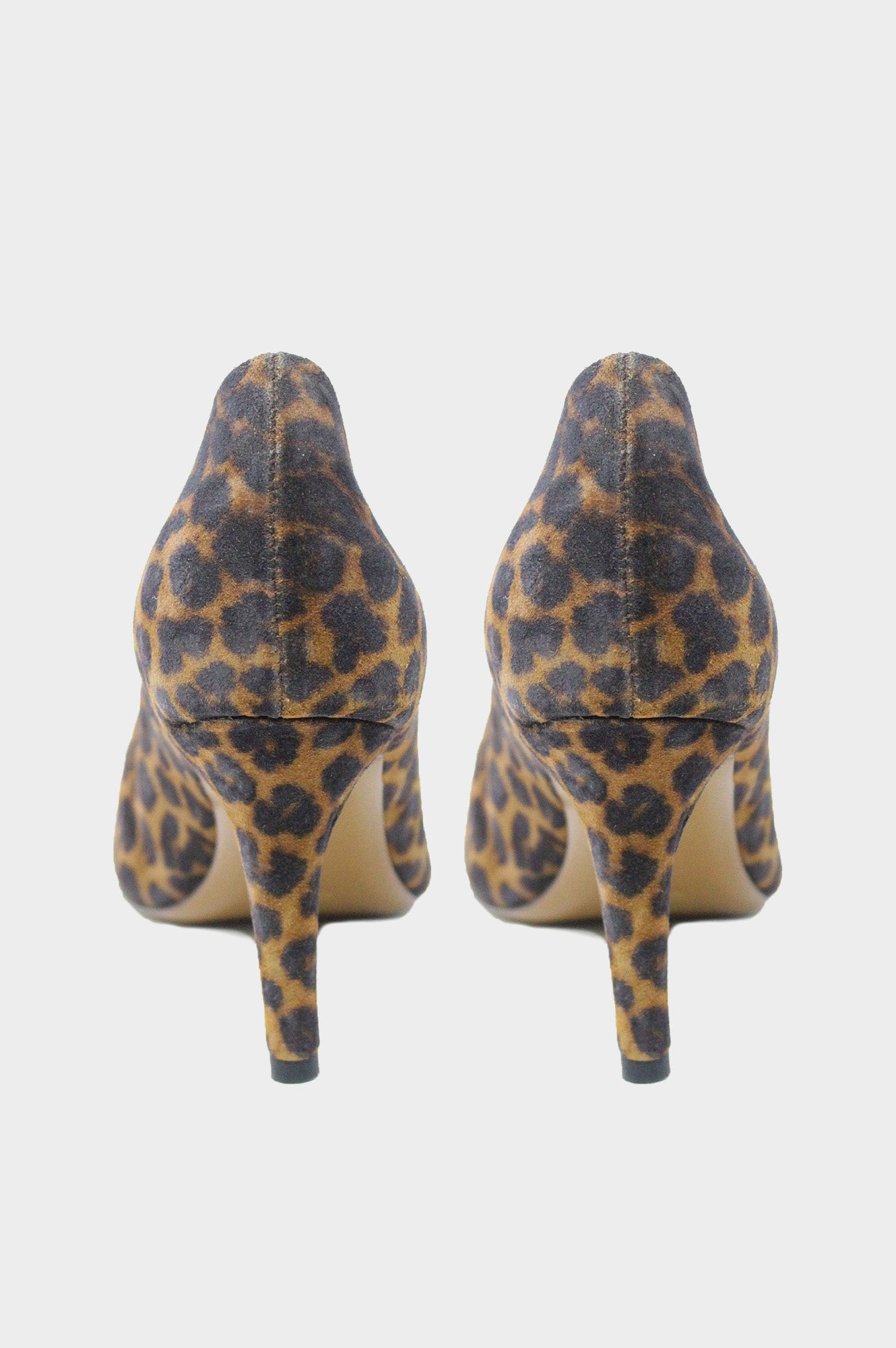 Trini Mid Heel Pump Shoes for Women - Leopard Print Pointed Toe Pumps - Comfortable Work Heels for Office, Party & Special Occasions