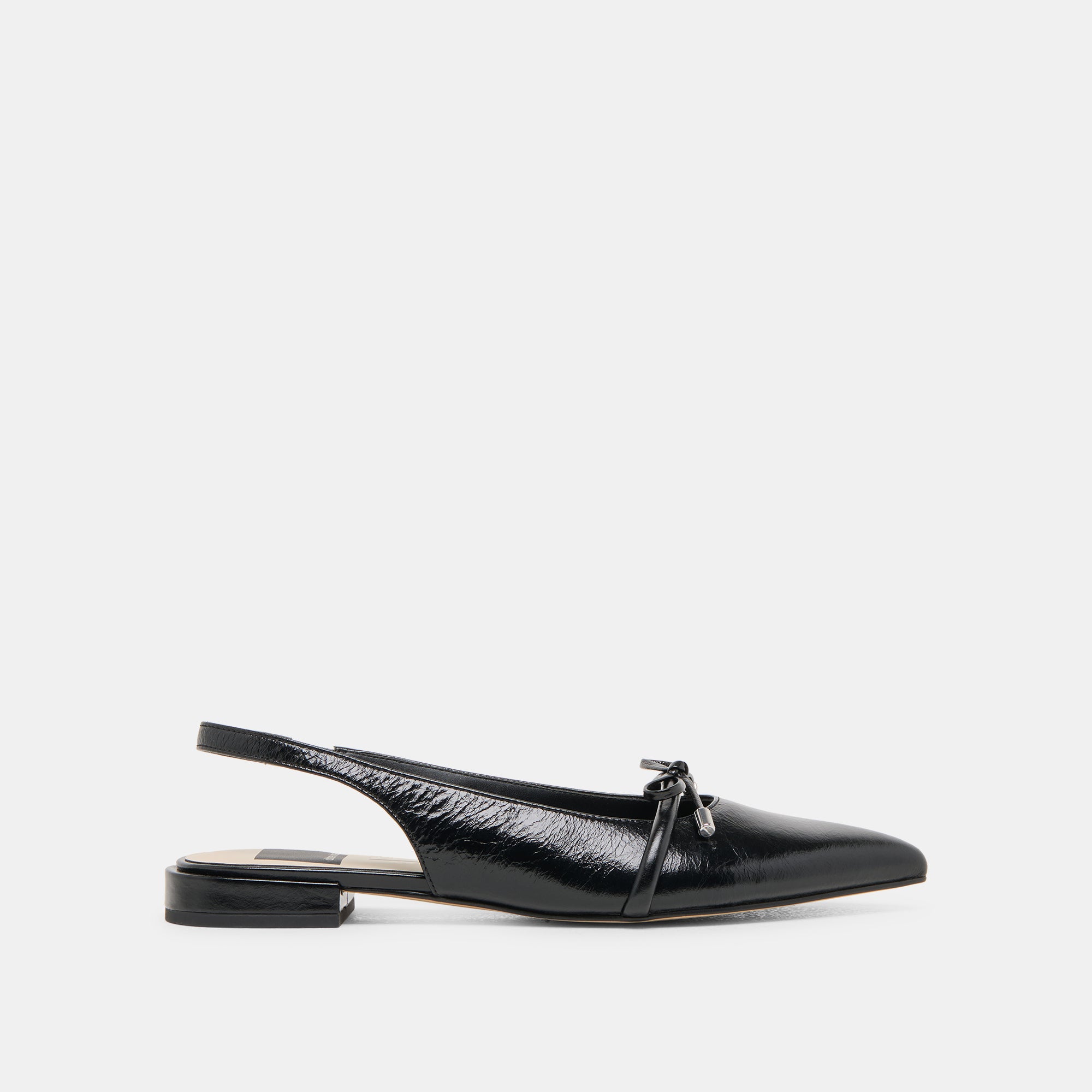 PAYGE FLATS - Midnight Crinkle Patent Leather Ballet Flats for Women | Comfortable & Stylish Shoes for Work, Office, and Casual Wear