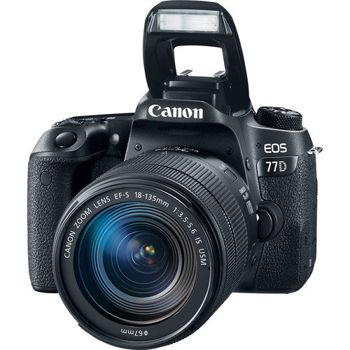 Canon EOS 77D Digital SLR Camera with 18-135mm USM Lens Kit - Professional Photography for Travel, Portrait & Vlogging | DSLR Camera Bundle with EF-S Lens