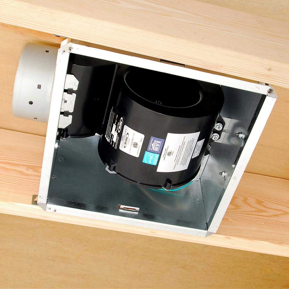 Air King White 150 CFM Single Speed Humidity Sensing 0.6 Sone Ceiling Exhaust Bath Fan with LED Light - Energy Star Certified EVLDH - Perfect for Bathrooms, Laundry Rooms & Kitchens