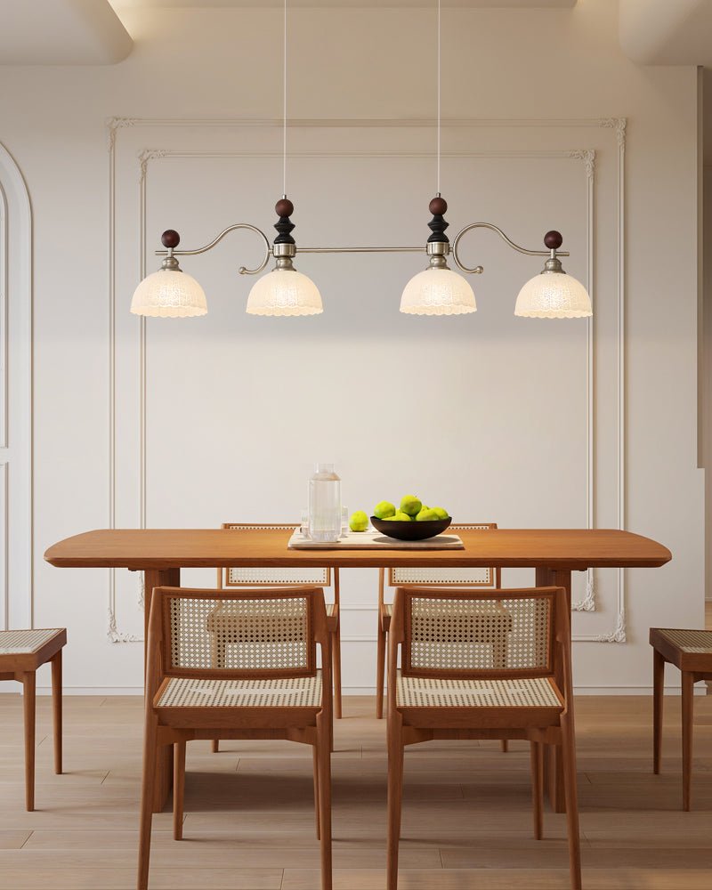 Caravelle Island Pendant Light - Modern Glass Hanging Light Fixture for Kitchen, Dining Room & Bedroom - Elegant Home Decor Lighting