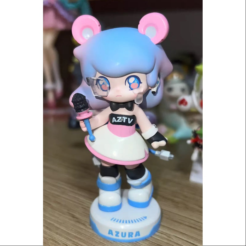 AZURA Animal Fighting Match Series Little Bear Reporter - Cute Cartoon Bear Toy for Kids, Perfect for Storytelling, Role Play & Collectibles - Great Gift for Birthday & Christmas