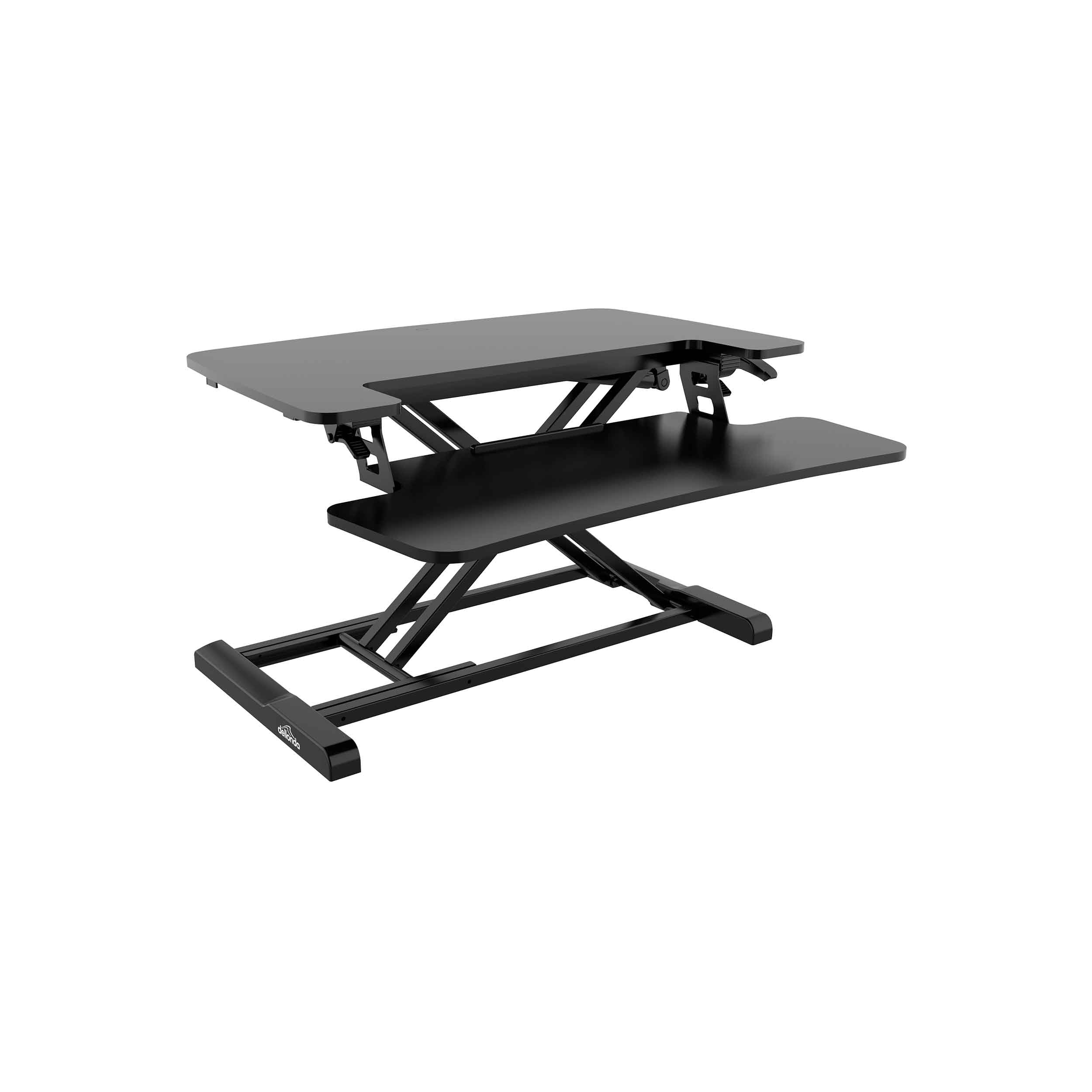 71cm Height Adjustable Standing Desk Converter Riser - 50cm Max Height & 15kg Capacity - Ergonomic Workstation Solution for Home Office, Gaming & Study (Model DH14)