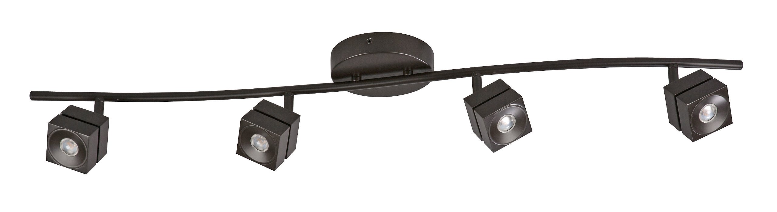 AFX Lighting CARF4200LEDRB3K Frosted Acrylic LED Fixed Track Light Fixture in Oil Rubbed Bronze - Perfect for Modern Kitchens, Retail Stores & Gallery Lighting