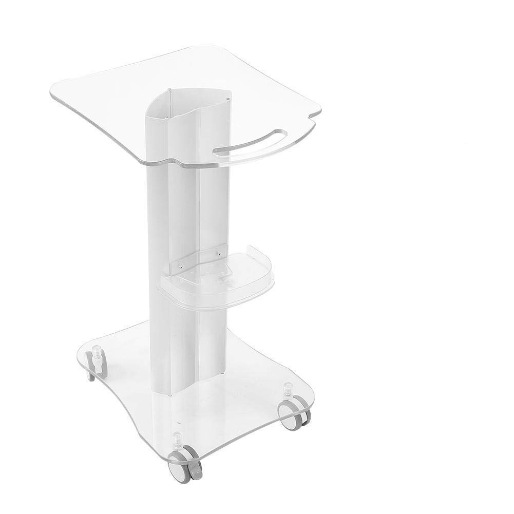 Professional Salon Shelf Trolley with Wheels - Portable Rolling Beauty Cart for Spa, Small Bubbles Equipment & Armrest Style - Perfect for Hair Salons, Nail Studios & Mobile Beauty Services