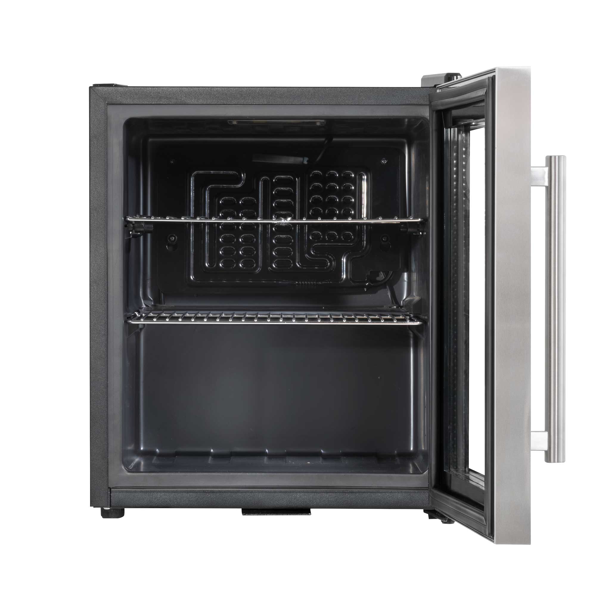 Baridi 50L Mini Fridge for Drinks & Wine - Portable Cooler with LED Light, Stainless Steel Design - Perfect for Home, Office, Dorm, and Outdoor Parties