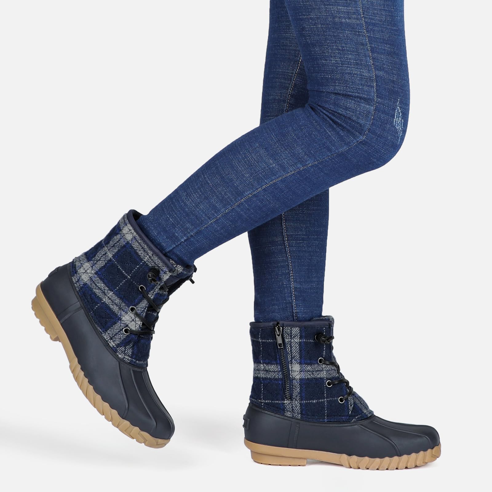 STQ Women's Waterproof Duck Boots - Quilted Winter Snow Boots for Cold Weather | Perfect for Hiking, Snowy Days & Outdoor Adventures