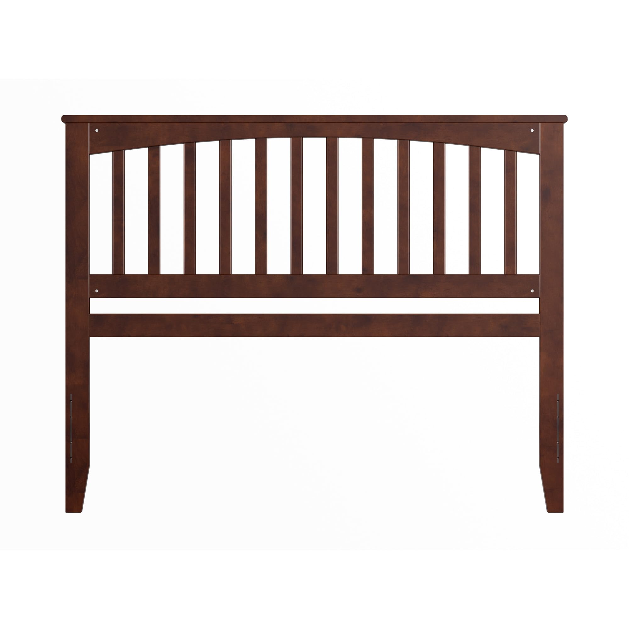 AFI Mission Queen Solid Wood Headboard with USB Charging Ports - Walnut Finish for Bedroom Decor - Perfect for Modern and Farmhouse Style Homes