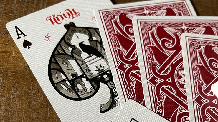 RAVN IIII Playing Cards - Premium Red Deck by Stockholm17 for Magic Tricks, Cardistry & Poker Games