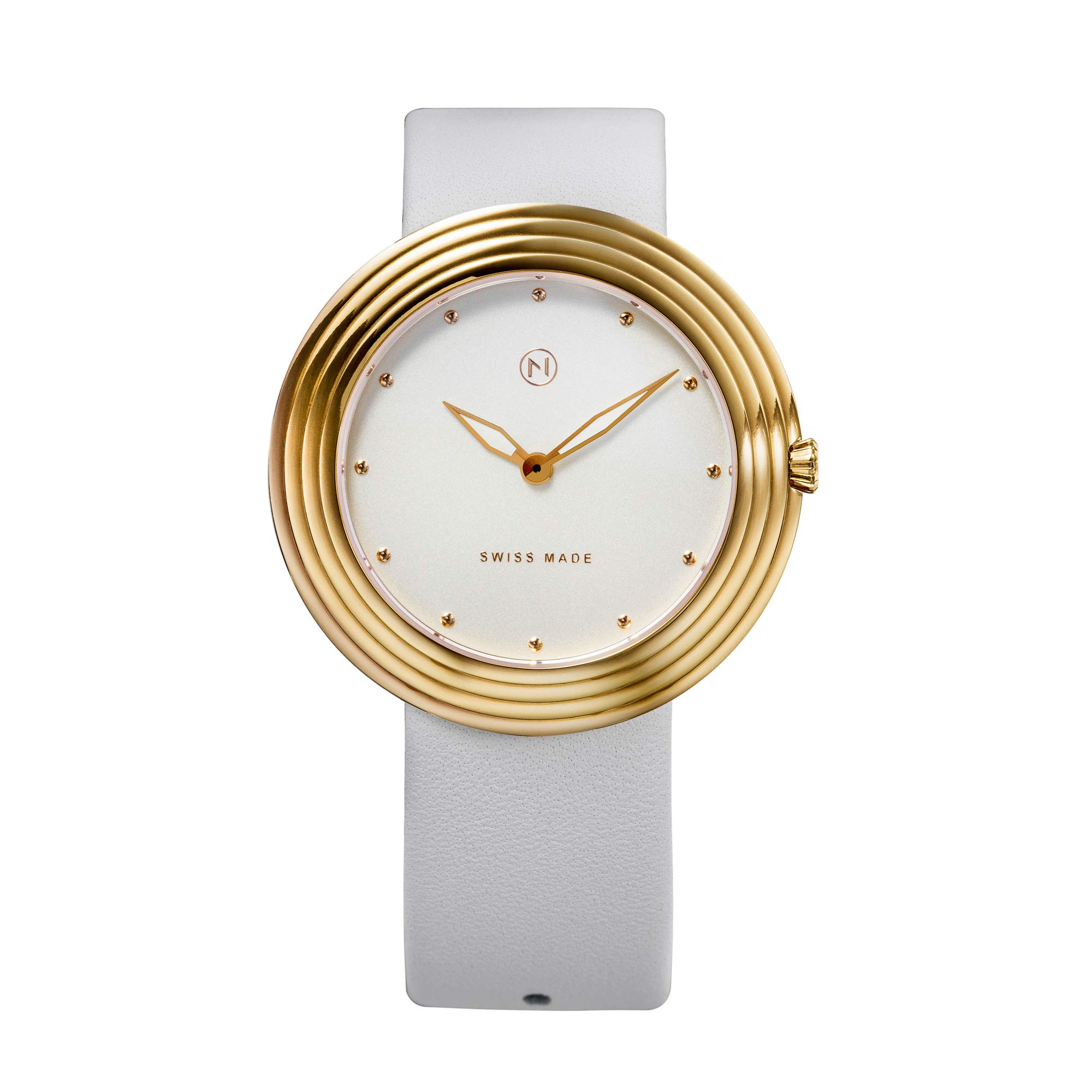 NOVE Streamliner Swiss Made Ultra Slim Watch for Men & Women – Art Deco Design, Water Resistant, Quartz Movement, Sapphire Crystal, Super-LumiNova, Genuine Leather Strap (40mm/46mm) – Perfect for Business, Formal Events & Everyday Wear