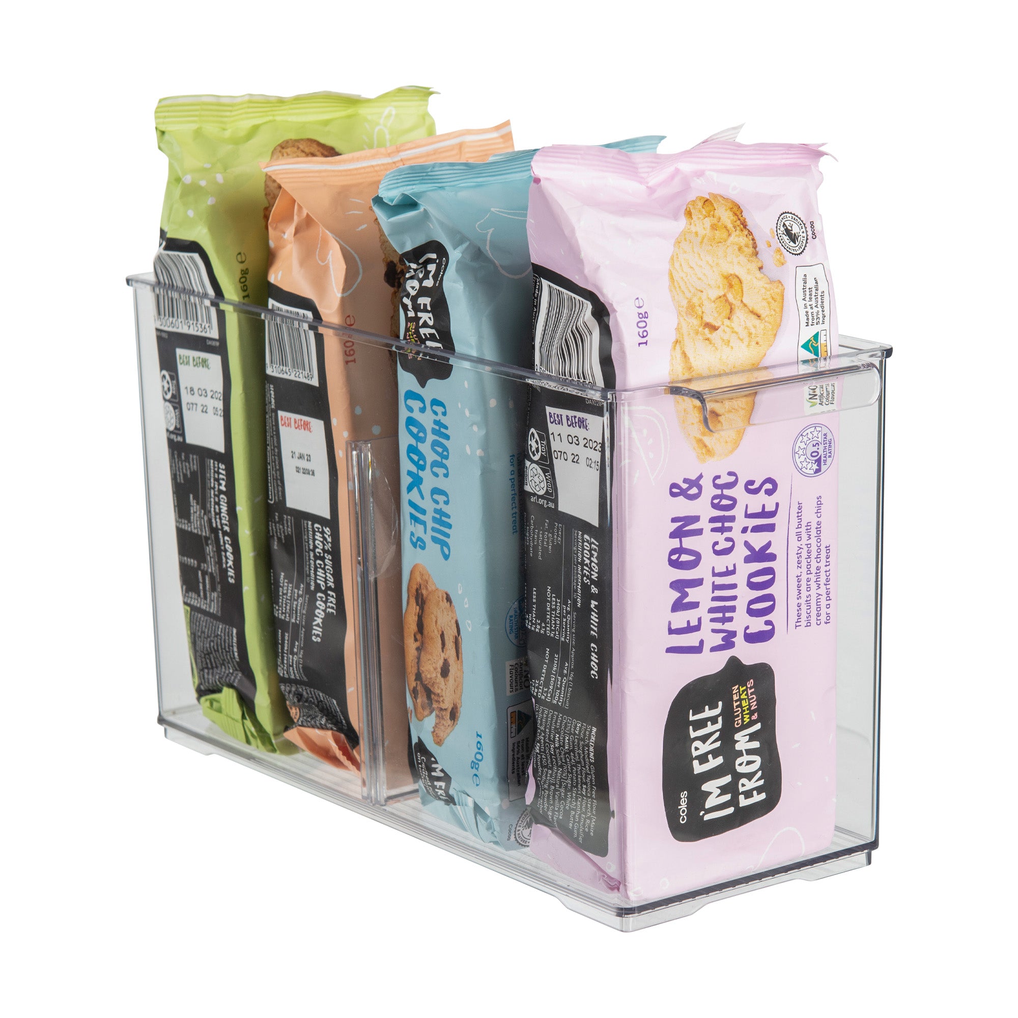Stackable Pantry Storage Containers 6-Pack - Airtight Food Storage Bins for Kitchen Organization - Perfect for Dry Goods, Cereal, Pasta & Baking Supplies