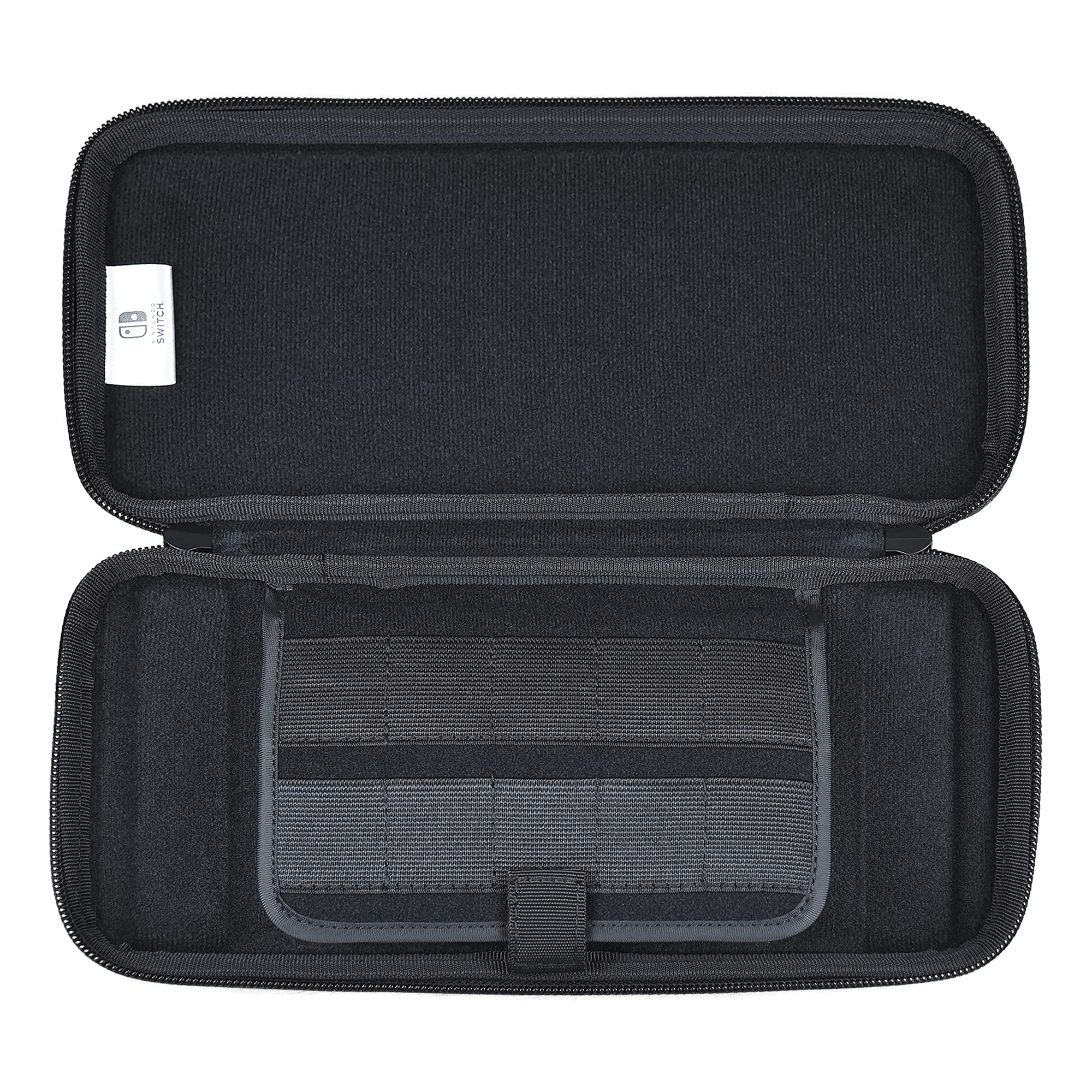 Official Nintendo Licensed Hori Semi-Rigid Case for Nintendo Switch & OLED Model - Black - Protective Cover for Gaming On-The-Go, Travel & Storage