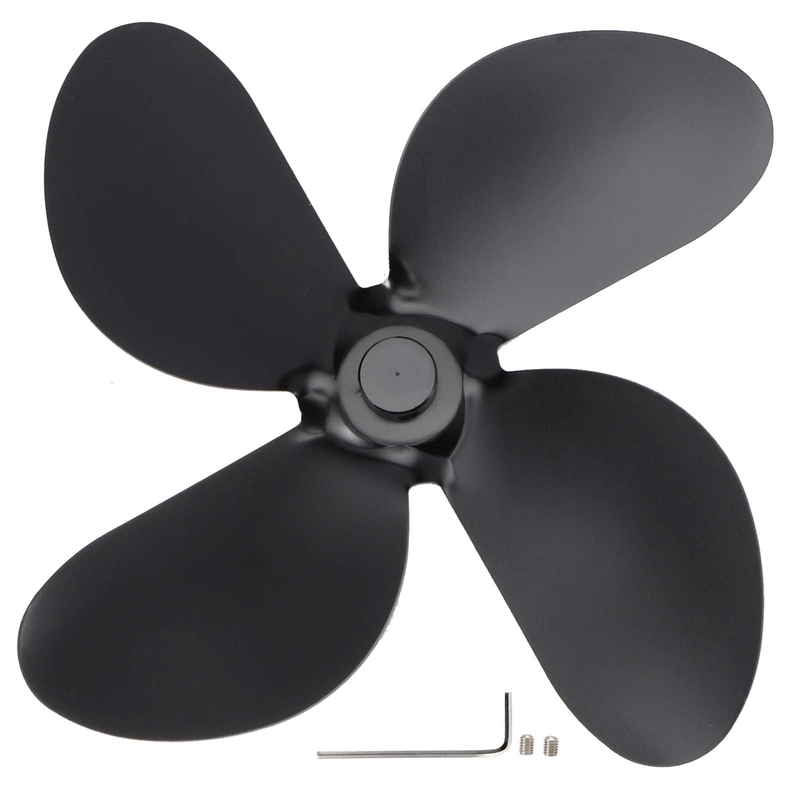 4 Blades Stove Fan Replacement - Compatible with Fireplace & Home Stove Accessories - Efficient Heat Distribution for Cozy Winter Nights (#1)