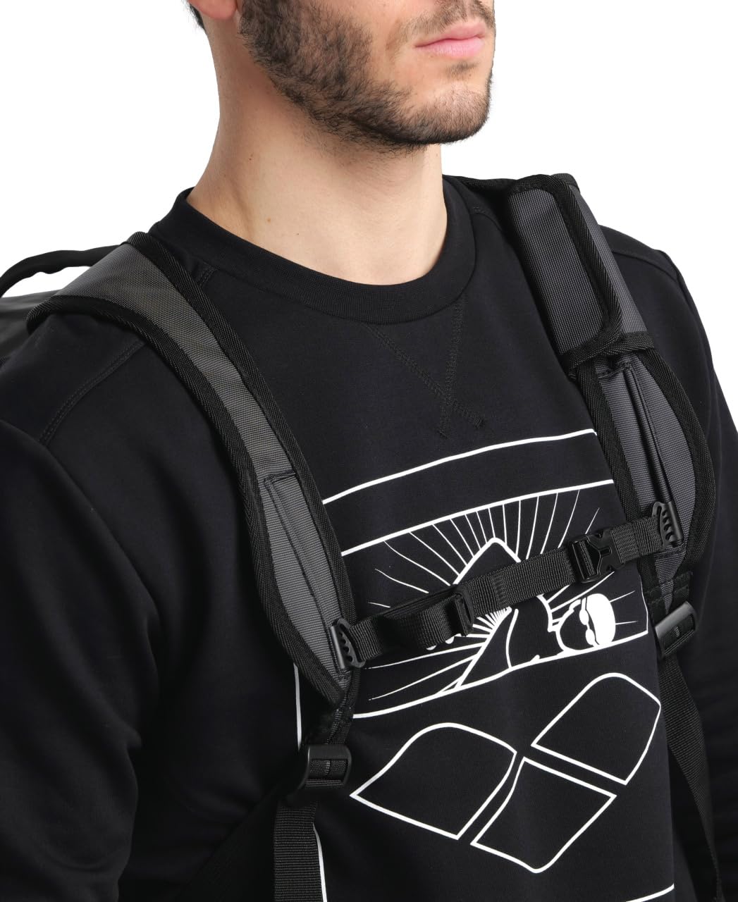 **ARENA Unisex Fast Multi-Functional Backpack - Duffle & Shoulder Bag for Gym, Sports, Travel - 55L Dark Smoke/Neon Yellow - Perfect for Athletes, Workout, Weekend Trips & Overnight Stays**