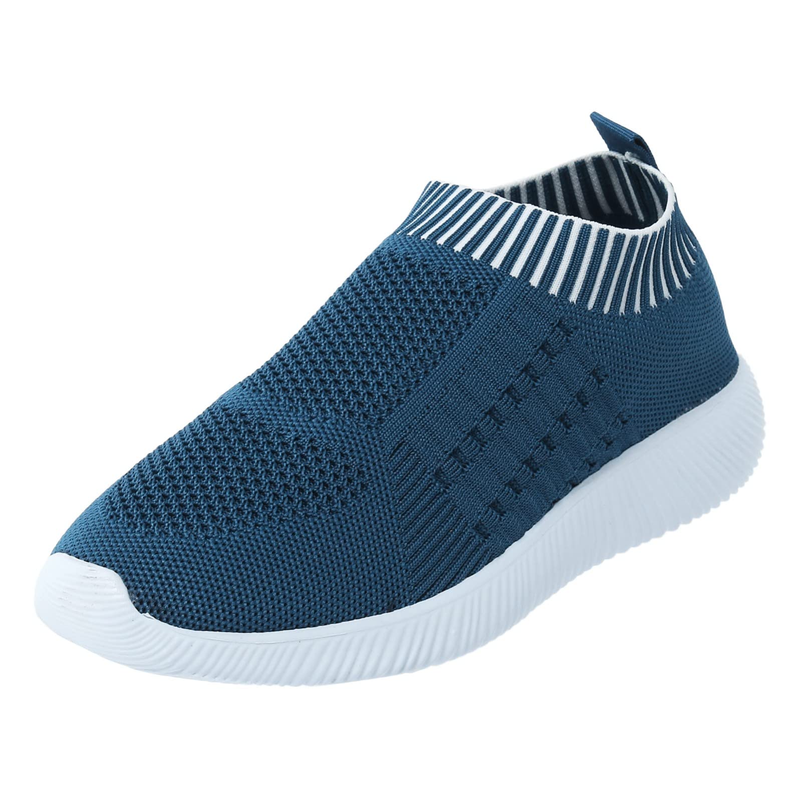 Women's Slip-On Mesh Breathable Walking Shoes - Comfortable Fashion Sneakers with Wedge Platform for Casual Wear, Work & Travel
