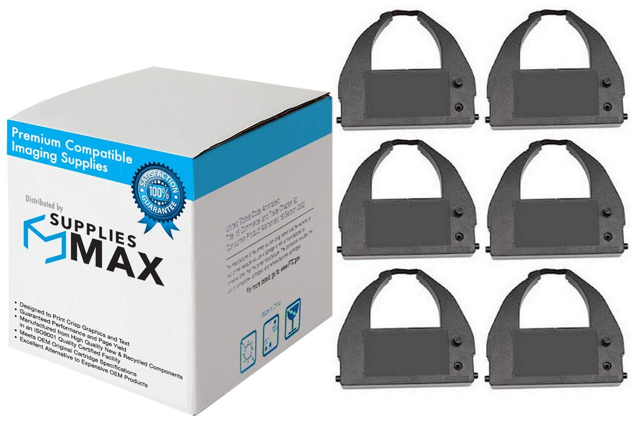 Amano MJR-8000 Compatible Printer Ribbons - 6 Pack Black Time Clock Replacement Cartridges (C-872404) - Ideal for Employee Time Tracking, Payroll Systems & Attendance Management