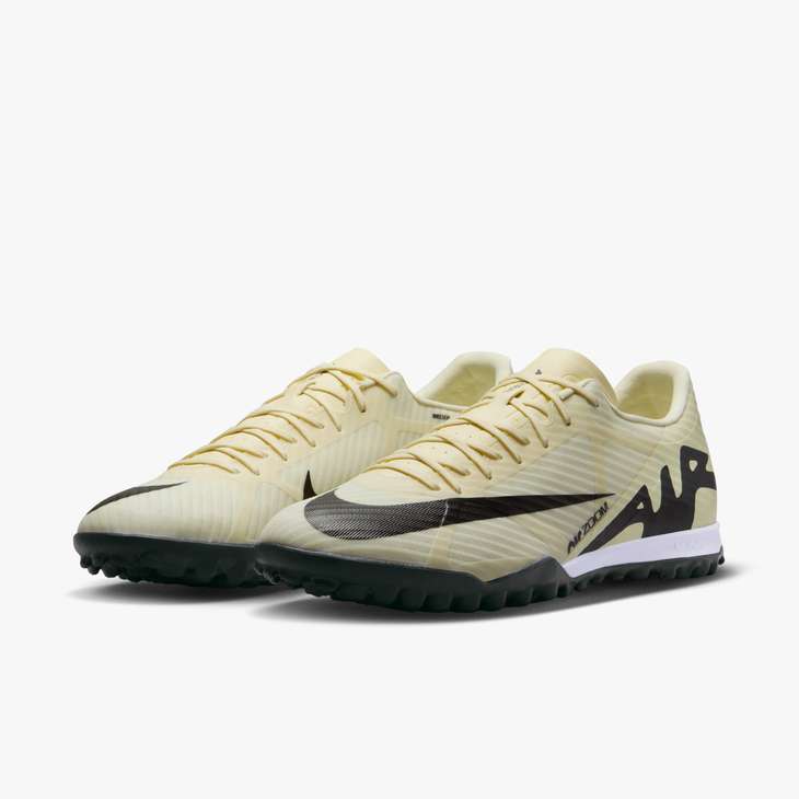 Nike Mercurial Vapor 15 Academy TF Turf Soccer Shoes for Men - Lemonade/Black Color | Artificial Grass Football Cleats for Training & Matches