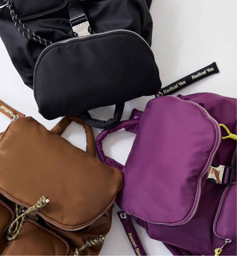 Eco-Friendly Recycled Nylon Backpack for Travel & Work - Pack the Stars Midnight Plum | Durable Laptop Bag for Commuters, Students & Outdoor Adventures