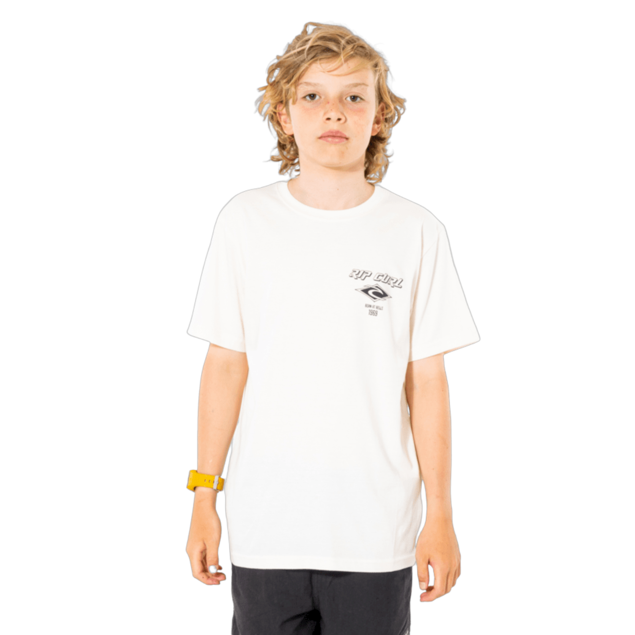 Rip Curl Fadeout Essential Boys T-Shirt for 8-16 Years | Comfortable Casual Wear for Surfing, School & Everyday Activities