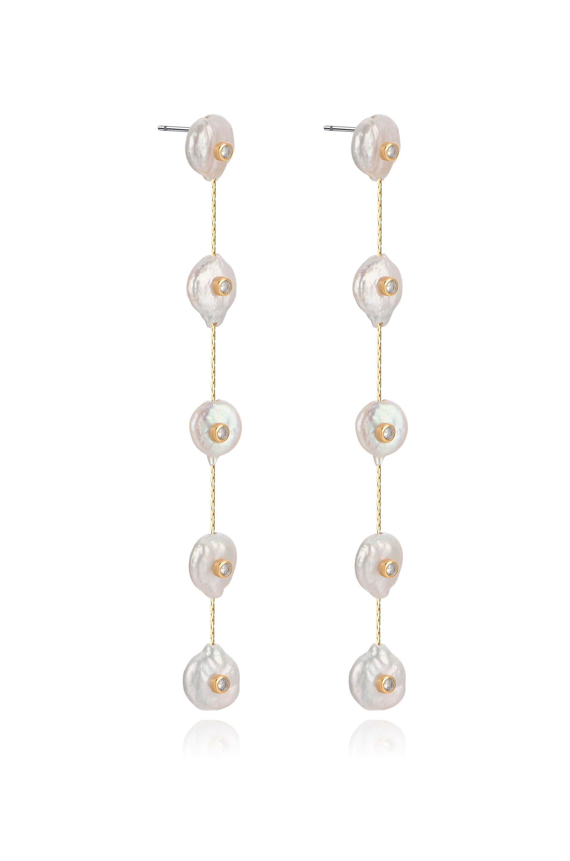 Elegant Pearl and Crystal Drop Earrings for Women - Perfect for Weddings, Parties, and Evening Events