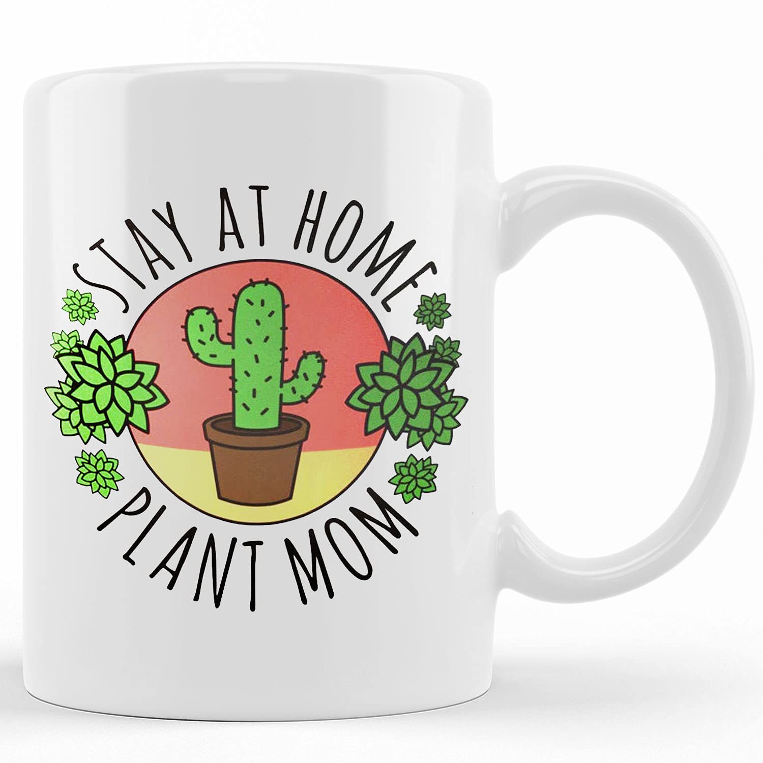 Funny Plant Mom Mug - Cactus Coffee Cup for Plant Lovers, Stay at Home Mom Gift - 11oz & 15oz Ceramic Mugs - Perfect for Mother's Day, Birthday & Christmas Presents from Kids - Great for Coffee, Tea & Home Decor