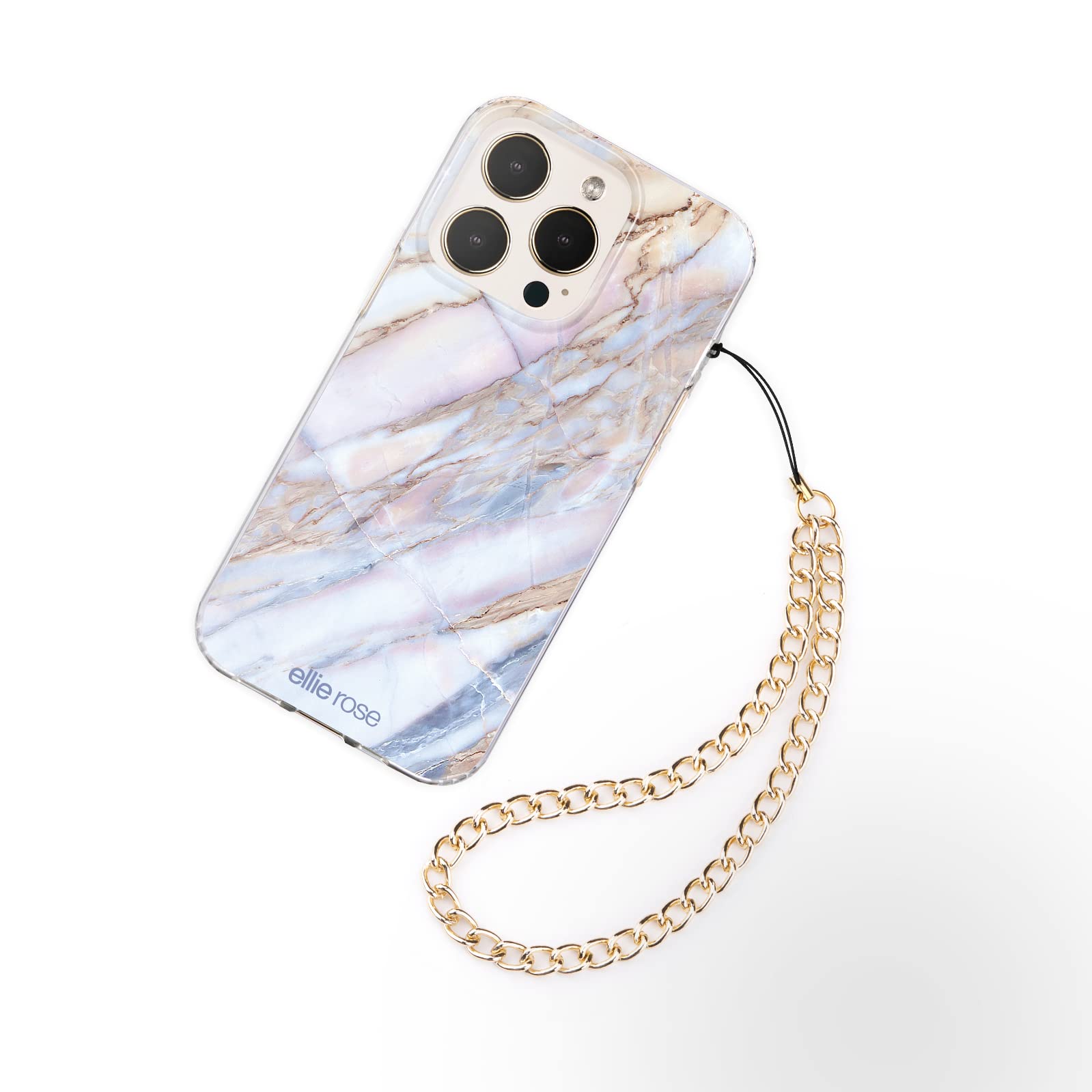 Ellie Rose - Chunky Metal Phone Lanyard with Wrist Strap, Stylish Phone Charm Chain for Women - Perfect for iPhone, Samsung, and More - Great for Work, Travel, and Everyday Use