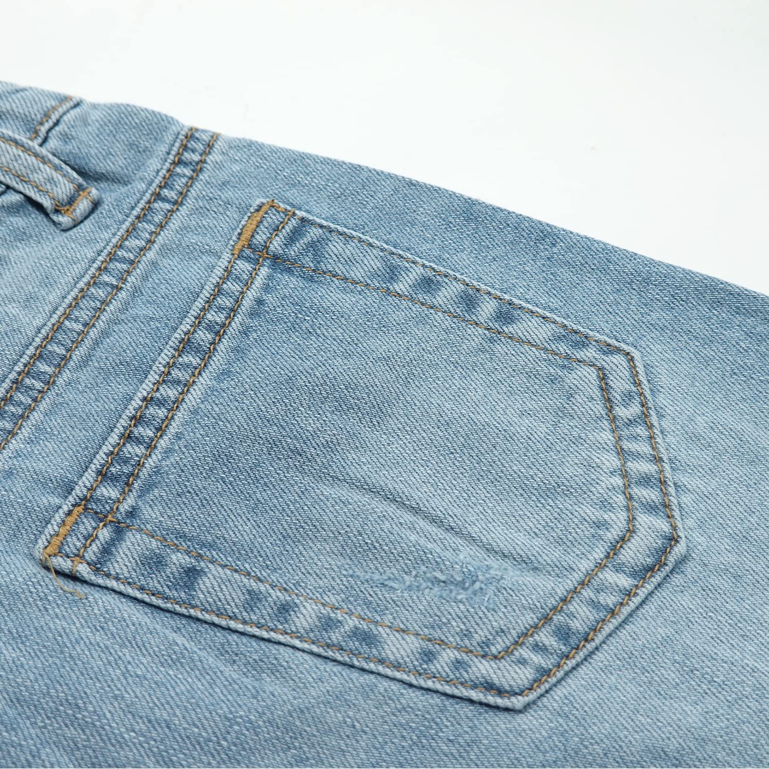 KIDSCOOL SPACE Boys' Ripped Denim Shorts - Stretchable Elastic Waist Summer Jeans for Kids | Perfect for Playdates, Beach Outings & Casual Wear